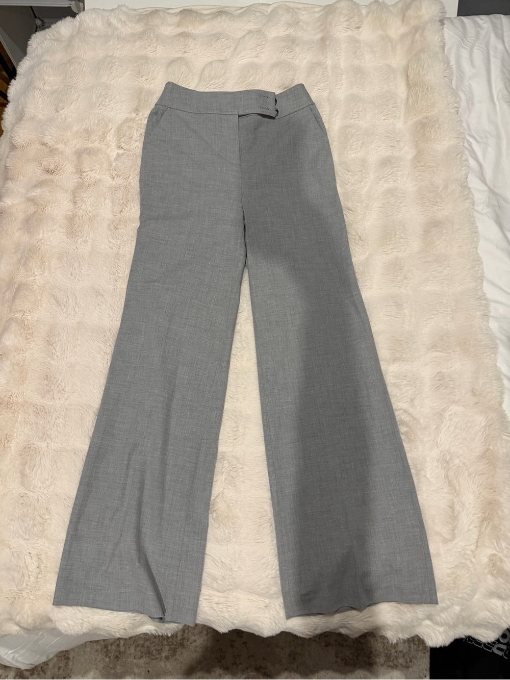 Calvin Klein Light Gray Boot-Cut Dress Pants